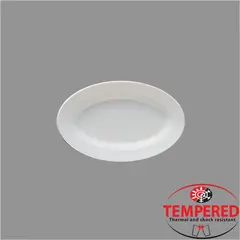 Πιατέλα Οπαλίνης Οβάλ 22x14,2 cm, Λευκή, Tempered, Σειρά Toledo, Bormioli Rocco (τιμή για 6 τεμάχια) TOL-OP-22