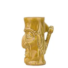 Κούπα Tiki 50cl, φ9,2x17cm, μελί, Πορσελάνης, Ελληνικής κατασκευής AXE-K13/YE