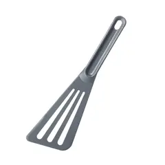 Σπατουλα τρυπητή Exoglass Pelton, 9x15cm, μήκος 30cm, γκρι, αντοχή έως +220°C, Matfer MF.112420