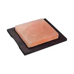 Πλάκα αλατιού 20x20cm, με ξύλινη βάση Wenge, Bisetti 99312