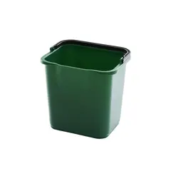 Πλαστικός κουβάς με χερούλι 4.7lt, 21.3x17.7x21.5cm, στοιβαζόμενος, πράσινος. Trust TR.5265/GN