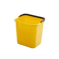 Πλαστικός κουβάς με χερούλι 4.7lt, 21.3x17.7x21.5cm, στοιβαζόμενος, κίτρινος. Trust TR.5265/YE