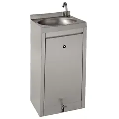 Νιπτήρας υγιεινής, INOX, δαπέδου με πεντάλ, 40x40x85cm, XDOME XDLMC400GPM