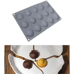 Αντικολλητικό καλούπι σιλικόνης GOURMET, 30x20cm, 15 x Χτένι, Pavoni GG032S