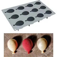 Αντικολλητικό καλούπι σιλικόνης GOURMET, 30x17.5cm, 12 x Μπαλόνι, Pavoni GG052S