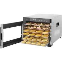 Αποξηραντής με 6 σχάρες 33x32.7cm, 35-75°C, 650W, 34.5x45xΥ31.1cm, HENDI 229033