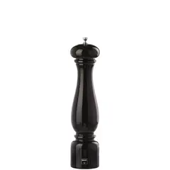 Μύλος Πιπεριού, ξύλο λάκα μαύρο, ύψος 320mm, Bisetti Italy 6251LNL