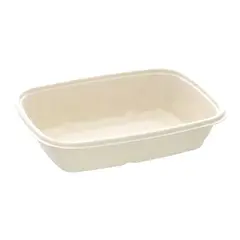 Μπωλ 825ML 21x16x5cm, από ζαχαροκάλαμο, με επικάλυψη PLA, Μίας Χρήσης, Μπεζ, Sabert​ (τιμή για 75 τεμάχια) PUL48632PLA