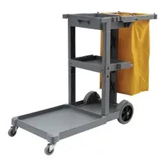 Τρόλλευ καθαρισμού 125x51xΥ95cm γκρι με κίτρινο σάκο TRCP-0001