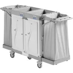 Καρότσι καμαριέρας πλαστικό (χωρίς σάκους) με 2 πόρτες, TTS Cleaning HOTEL-850S