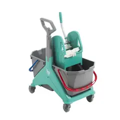 Καρότσι NICKITA TEC σφουγγαρίσματος με πρέσσα ρολό & 2 κουβάδες 25lt, TTS Cleaning TTS.00066161VE