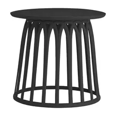 Z.E382,2 SABA Τραπεζάκι Βοηθητικό PP-UV Μαύρο Φ50x45cm