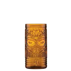 Γυάλινο Ποτήρι coctail TIKI 50cl, Φ7.5 x 15cm, FIJI Πορτοκαλί Διάφανο, UNIGLASS (τιμή για 6 τεμάχια) 30410 /CF029