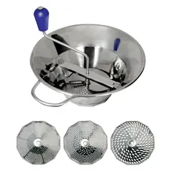 Χορτομηχανή INOX φ31xΥ25cm με 3 δίσκους 1.5/2.5/4mm, Louis Tellier LT.X3-F