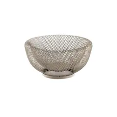 Φρουτιέρα μεταλλική, φ25.5xΥ13cm, μπεζ, abert Ιταλίας AVARI22347