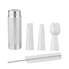Σετ ανταλλακτιών Σιφόν, Θήκη αμπούλας Αλουμινίου, πλαστικά στόμια & βουρτσάκι CWD-SP2