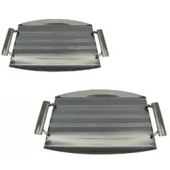 ΣΕΤ 2τεμ. ΔΙΣΚΟΙ ΣΕΡΒΙΡΙΣΜΑΤΟΣ INOX (Μικρός 36x22,6 εκ) (Μεγάλος 43x29,6 εκ.) 789870