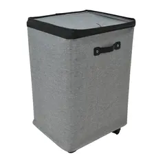 ΚΑΛΑΘΙ ΑΠΛΥΤΩΝ ΥΦΑΣΜΑΤΙΝΟ ΓΚΡΙ ANKOR 40x33x60εκ.ANKOR 813186