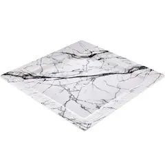 Πιατέλα Buffet Παρουσίασης μελαμίνης, 45x45xΥ3.5cm, 1250gr, άσπρο μάρμαρο GRM-319/WH-MB