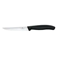 Μαχαίρι steak 11cm, οδοντωτό μαύρη λαβή Swiss Classic, VICTORINOX 6.7233.20