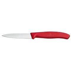 Μαχαίρι κουζίνας 8cm, μυτερό, κόκκινη λαβή Swiss Classic, VICTORINOX 6.7601