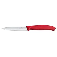 Μαχαίρι κουζίνας 10cm, μυτερό, κόκκινη λαβή Swiss Classic, VICTORINOX 6.7701