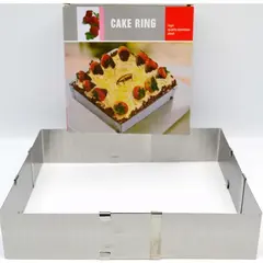 Φόρμα τετράγωνη αντικολλητική με ρυθμιζόμενη διάσταση. Μήκος από 15εκ. έως 28εκ. πλάτος από15εκ. έως 28εκ. και ύψος 5εκ. 777211