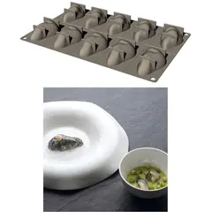 Αντικολλητικό καλούπι σιλικόνης GOURMET, 30x20cm, 10 x Στρείδια, Pavoni GG033S