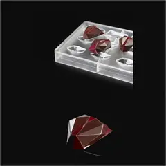 ​  ​Αντικολλητικό καλούπι σιλικόνης, 27.5x13.5cm, 15 x Πραλίνες Καρδιά 3 σχέδια, Pavoni PC50FR