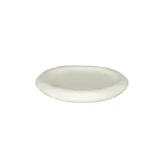 Πιάτο Ασύμμετρο Πορσελάνης, φ24.5xΥ3.5cm, Ιβουάρ ματ, πέτρινης υφής (τιμή για 4 τεμάχια) ROCK-PLATE/IV