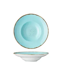 Πιάτο Ζυμαρικών πορσελάνης 24cm, Θαλασσί, σειρά 360, LUKANDA (τιμή για 6 τεμάχια) 360C-PP-24