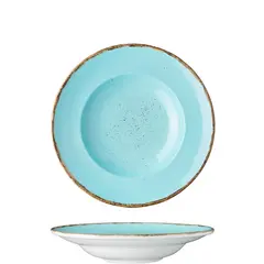 Πιάτο Ζυμαρικών πορσελάνης 27cm, Θαλασσί, σειρά 360, LUKANDA (τιμή για 6 τεμάχια) 360C-PP-27