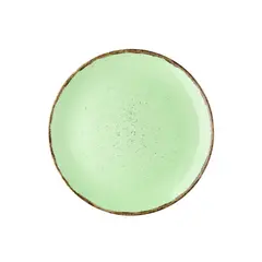Πιάτο Ρηχό πορσελάνης, Φ27cm, Πράσινο ανοιχτό, σειρά 360, LUKANDA (τιμή για 6 τεμάχια) 360A-FP-27