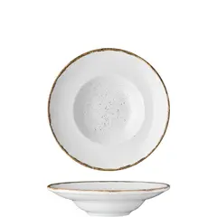 Πιάτο Ζυμαρικών πορσελάνης 24cm, Λευκό, σειρά 360, LUKANDA (τιμή για 6 τεμάχια) 360W-PP-24