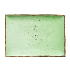 Πιατέλα ορθογώνια πορσελάνης 36x24cm, Πράσινο ανοιχτό, σειρά 360, LUKANDA (τιμή για 4 τεμάχια) 360A-RP-3624