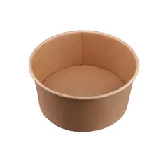 Χάρτινο μπωλ Kraft Φ16.5xΥ7cm, 1100ml, μιας χρήσης (τιμή για 100 τεμάχια) 261-16-1100