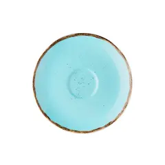 Πιατάκι πορσελάνης για φλυτζάνι 100cc, Θαλασσί, σειρά 360, LUKANDA (τιμή για 6 τεμάχια) 360C-SC-100