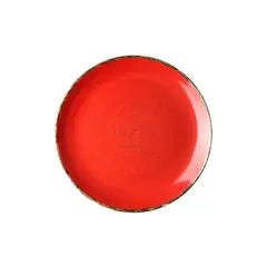 Πιάτο Ρηχό πορσελάνης, Φ25cm, Κόκκινο, σειρά 360, LUKANDA (τιμή για 6 τεμάχια) 360D-FP-25