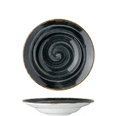 Πιάτο Ζυμαρικών πορσελάνης 27cm, Γκρίζο-Μπλε, σειρά TWISTER, LUKANDA (τιμή για 6 τεμάχια) TWI-PP-27