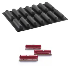 Αντικολλητικό καλούπι σιλικόνης, 40x30cm, 14 x Confy 12.8x3xΥ2.8cm, 90ml, Pavoni PX4351S