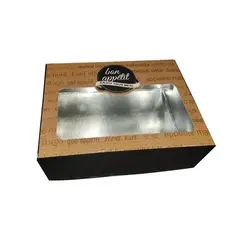 Κουτί μεταλιζέ BON APPETIT σαλάτας με παράθυρο, 16.5x12x6cm, τιμή ανά κιλό (τιμή για 10 κιλά) 025.16.014