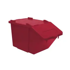 Κάδος Διαχωρισμού με καπάκι, στοιβαζόμενος, 45Lt, 57x32x32cm, κόκκινος, TTS Cleaning TTS.S080041