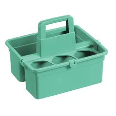 Θήκη δοχείων με λαβή και αφαιρούμενα διαχωριστικά, 33x28x14cm, πράσινη, TTS Cleaning TTS.00003518