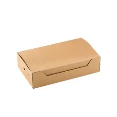 Χάρτινη συσκευασία Easy-Open Kraft, για Club, 22x13x5.5cm, μιας χρήσης, ROIS Bros (τιμή για 500 τεμάχια) P005301