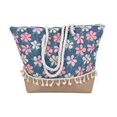 ΤΣΑΝΤΑ ΘΑΛΑΣΣΗΣ ΥΦΑΣΜΑΤΙΝΗ ΦΛΟΡΑΛ ΜΕ ΚΡΟΣΣΙ 53x16x40εκ.ANKOR 816644