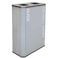 Κάδος με 2 Χωρίσματα 52x26x70cm απο Γαλβανισμένη Λαμαρίνα 90lt 40.10.060