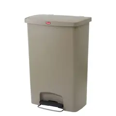 Κάδος πλαστικός με πεντάλ, SVELTE, ενισχυμένος, 90Lt, 57x35.3x82.6cm, μπεζ, TRUST TR.1309/BG