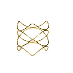 Βάση buffet στρογγυλή, φ21.5x21xΥ20cm, χρυσή, Style Point MST-ST608GD