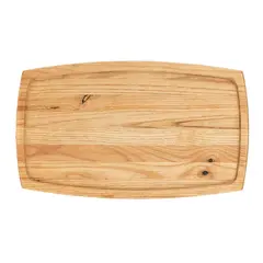 Ξύλινο πλατό οβάλ, με λούκι,, ξύλο Καστανιάς, 38x22cm KAS-020303