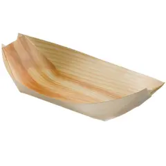 Ξύλινo καραβάκι παρουσίασης, 28x12cm, Μιας χρήσης, Leone (τιμή για 50 τεμάχια) S0054.S